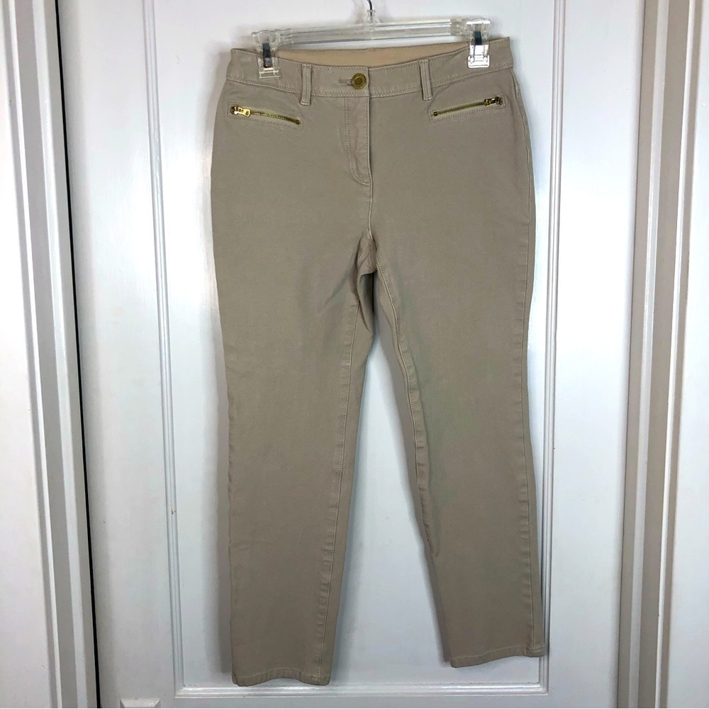 Chico’s tan khaki so slimming ankle pants XS/2 (Chico's size 00)